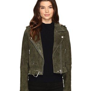Blank NYC - Suede Moto Jacket - Olive Juice - Size L